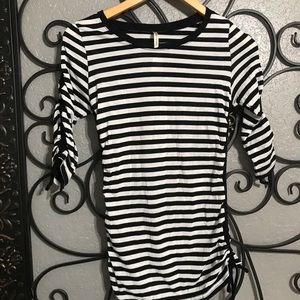 Black and White Stripe Top